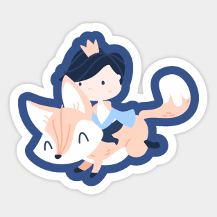 Little Prince and Fox Sticker